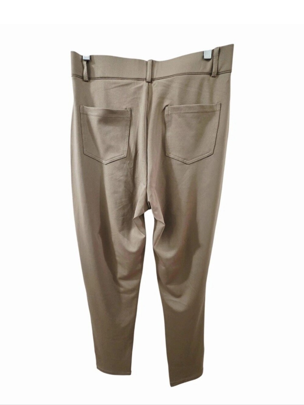 BAMANS High Waisted Straight Leg Dress Pants Beige Size 8-10 NWT Office Career - Picture 3 of 6